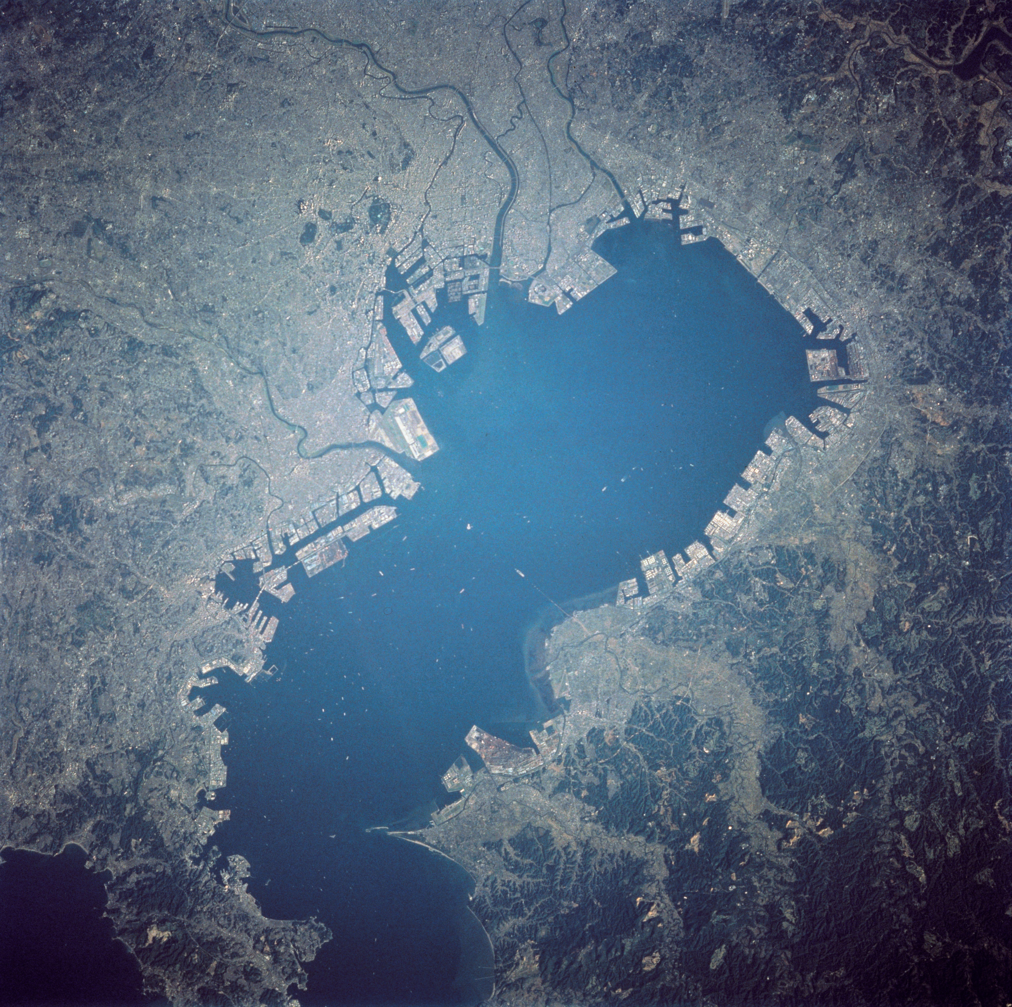 Earth observation photographs taken by the STS-58 crew. Tokyo Bay