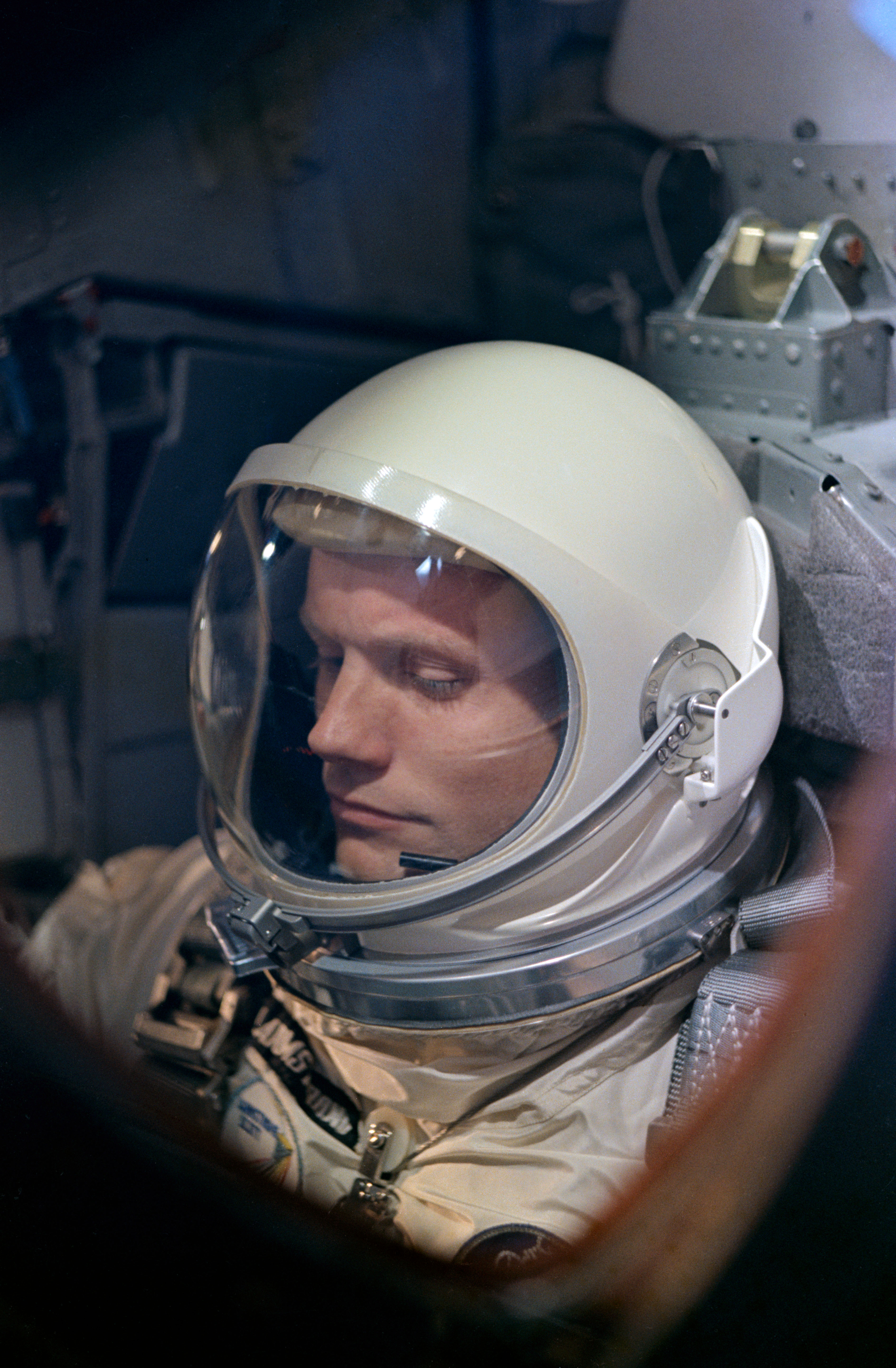 Armstrong sits in Gemini VIII prior to liftoff