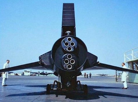 Rear view of the X-15-1