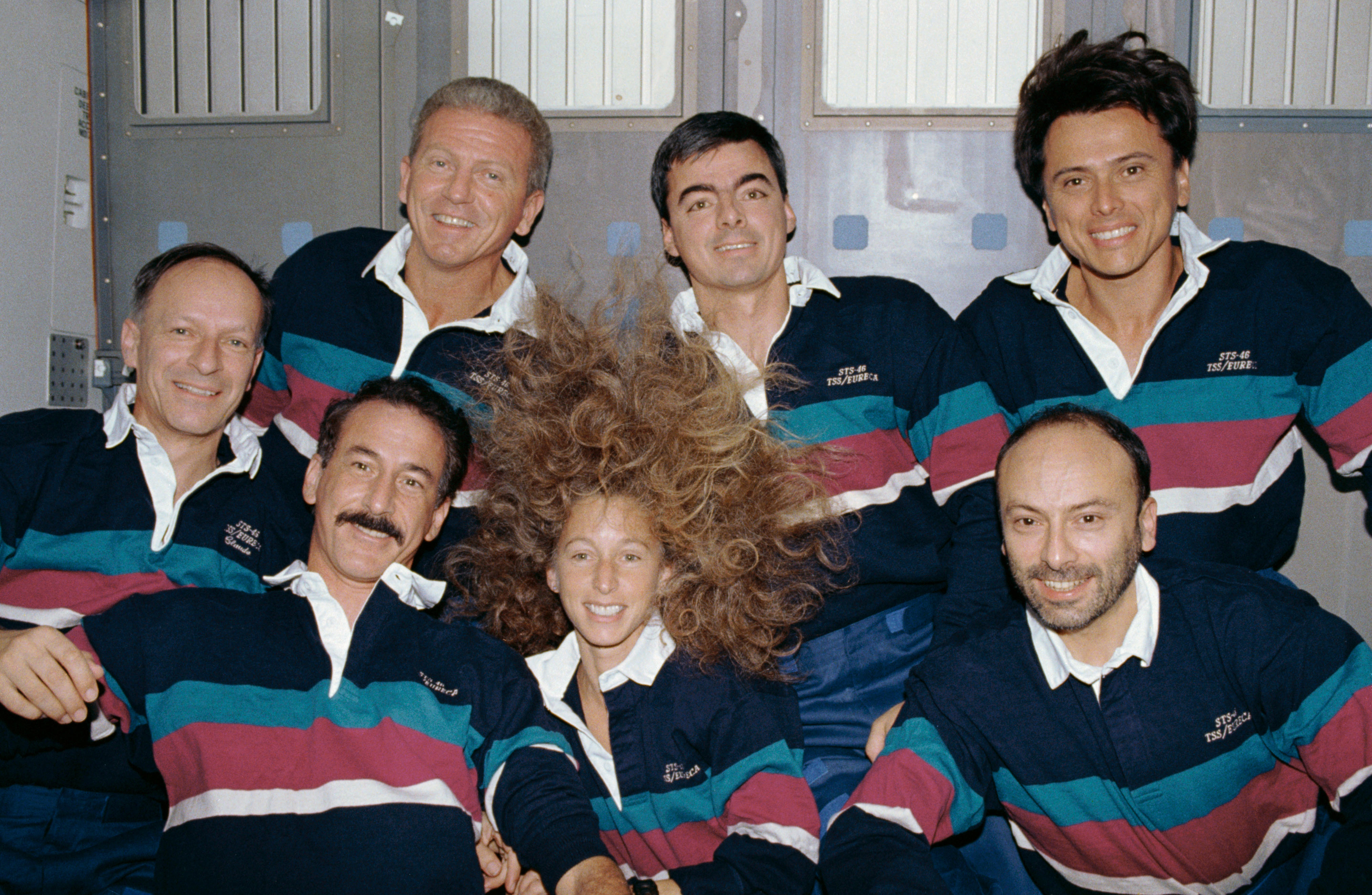 Chang-Díaz, with the STS-46 crew