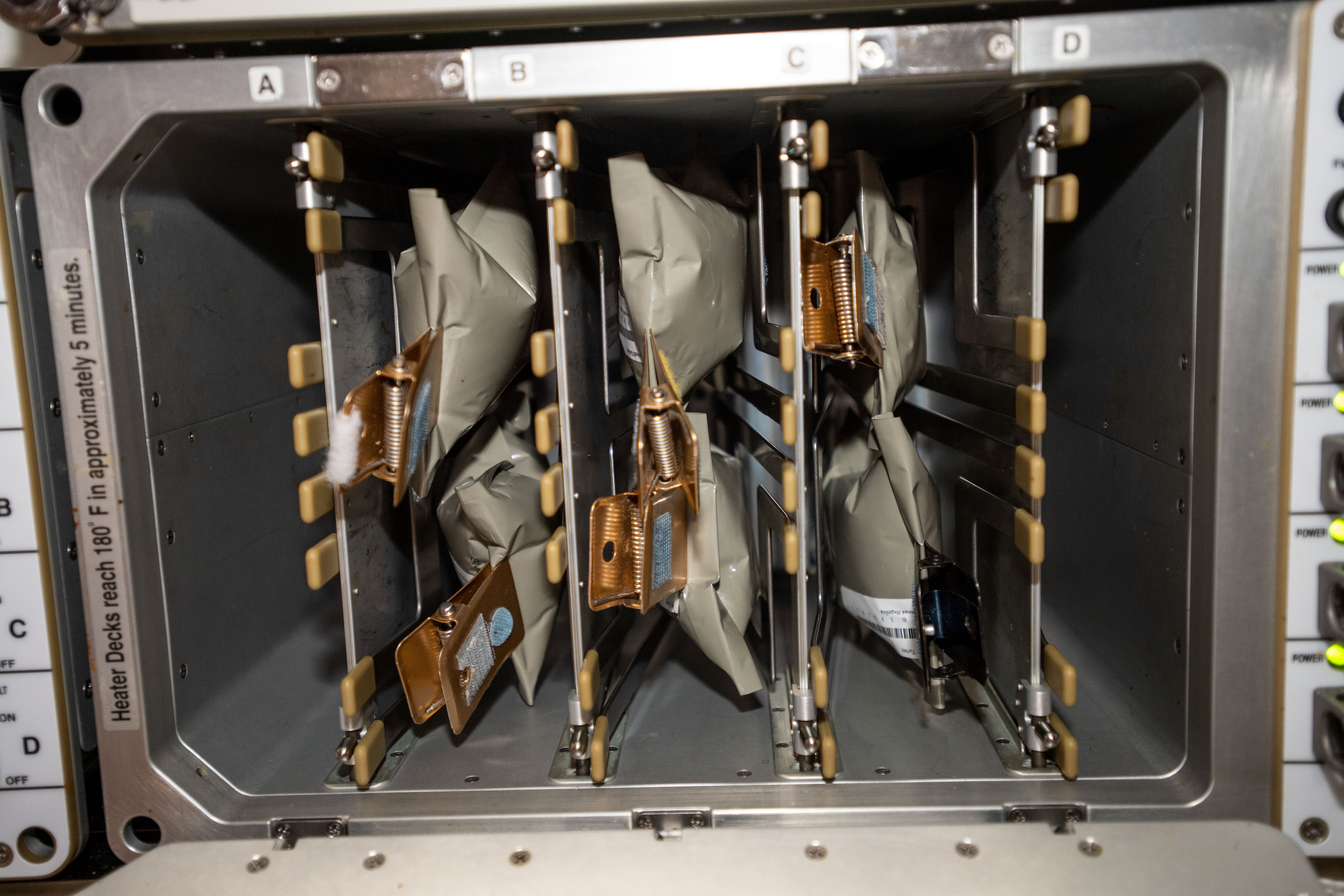 Image of turkey packages in the Galley Food Warmer