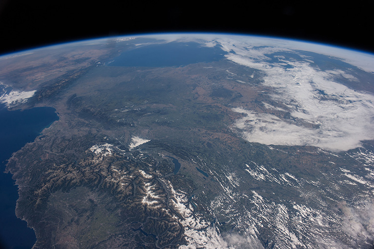 Image of a portion of Earth as seen from space