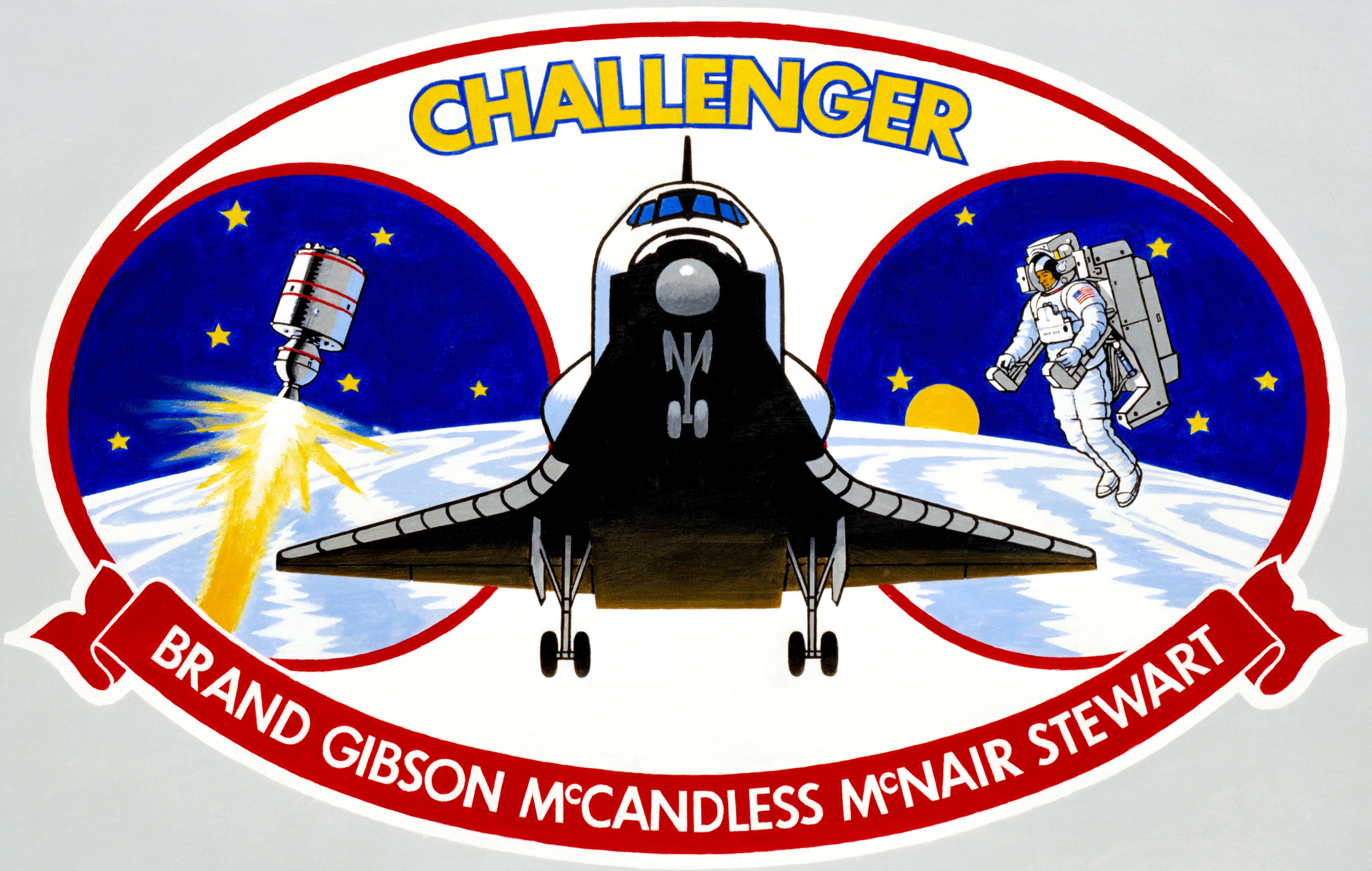 The STS-41B crew patch