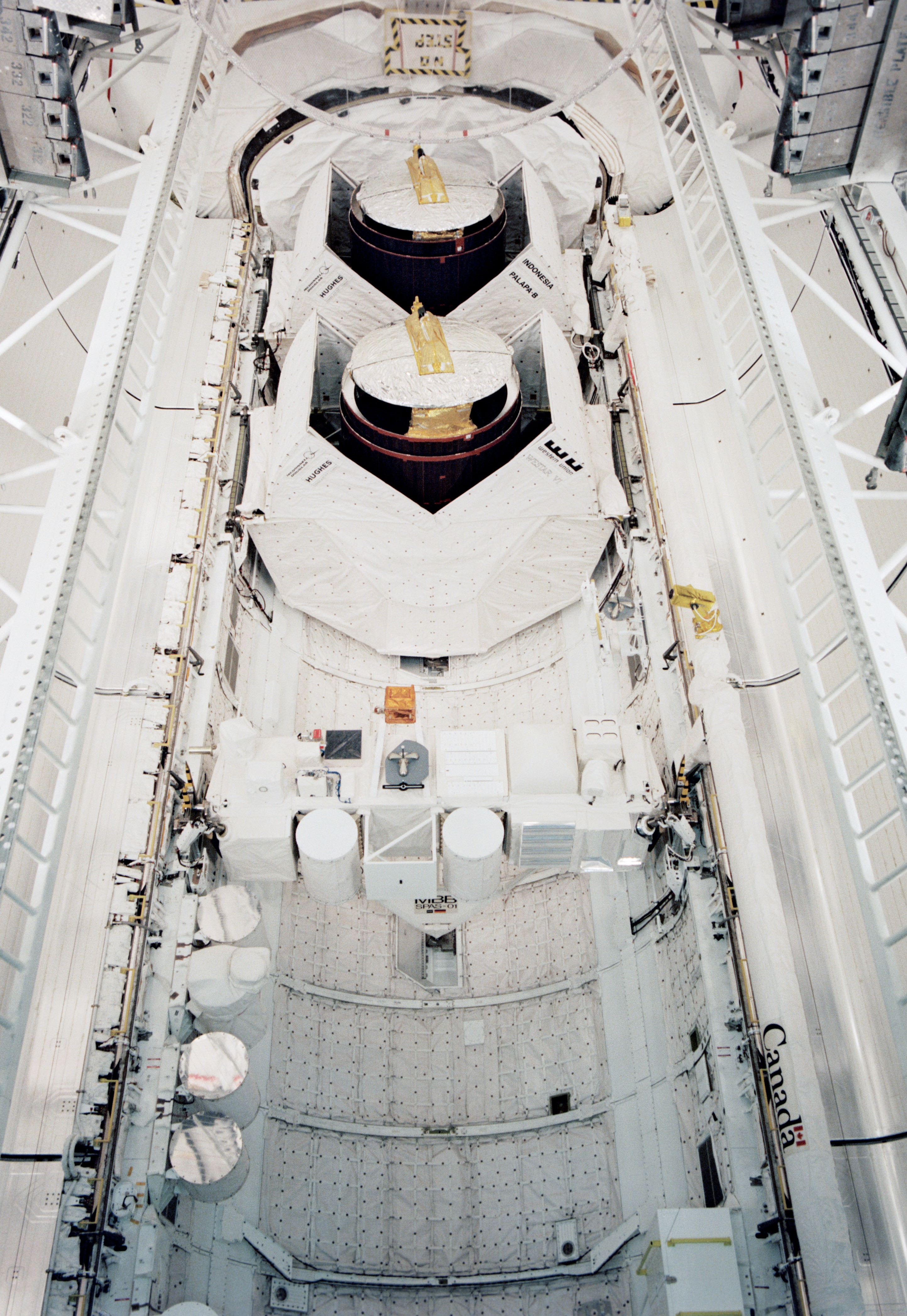 Challenger’s payload bay for STS-41B